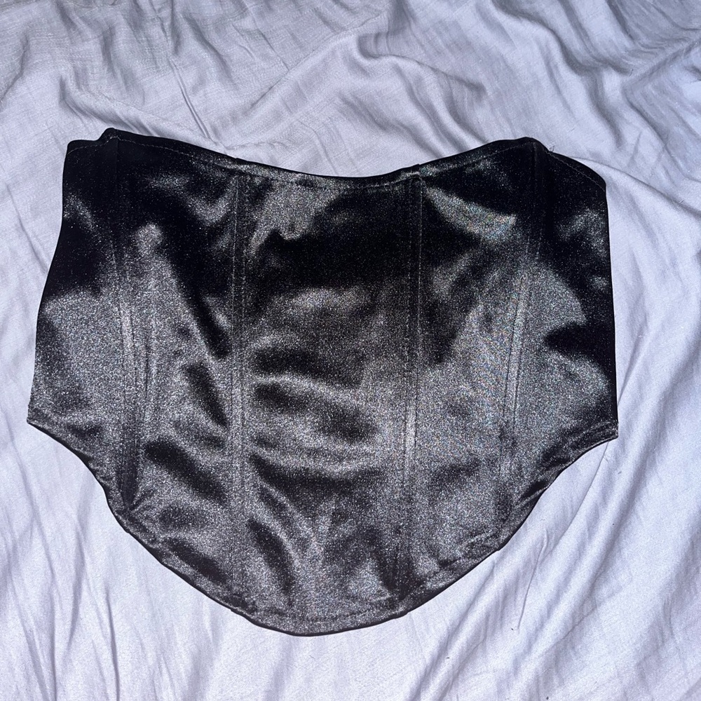 shein black corset top size small